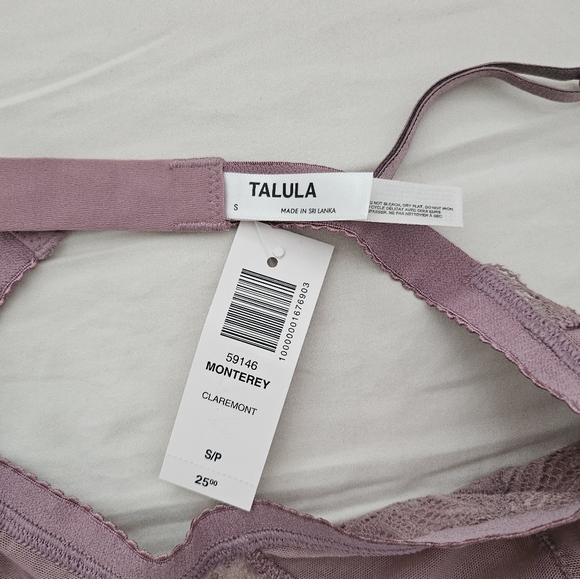 Aritzia Talula Monterey Lace Bralette in Lavender Purple NWT Size S - Picture 3 of 3